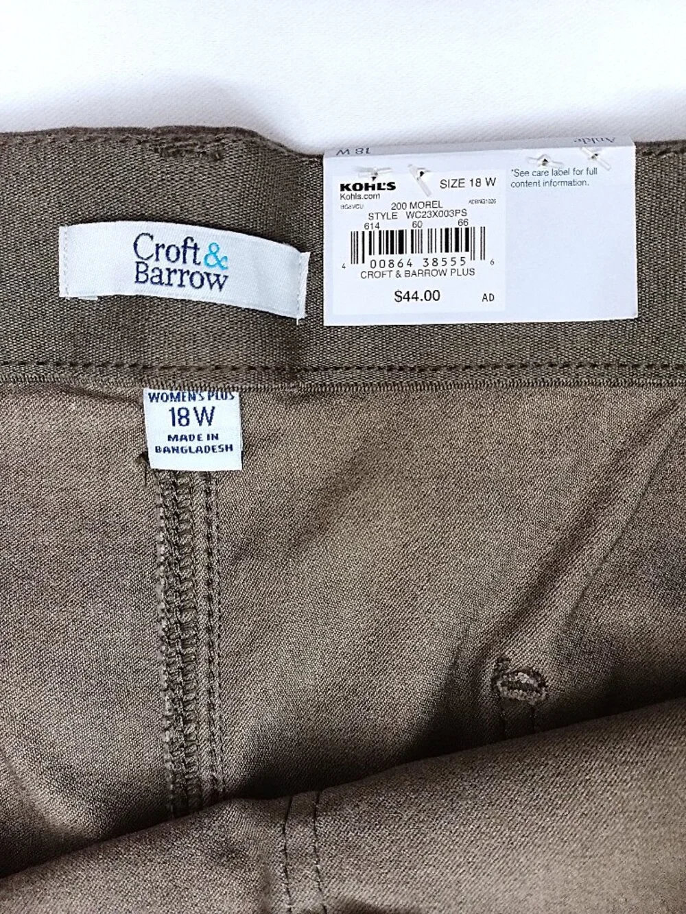 CROFT & BARROW Utility Ankle Pants. Plus Size 18W